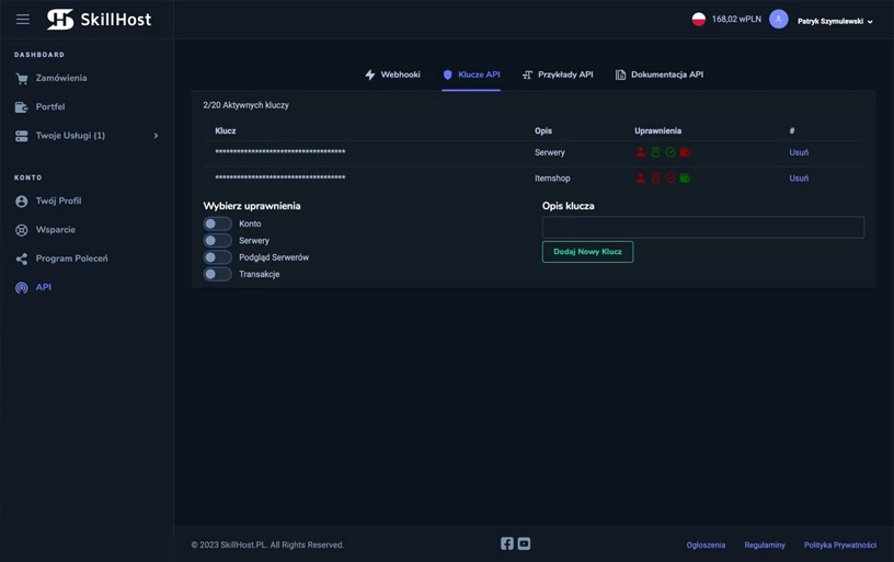 SkillHost panel tickets