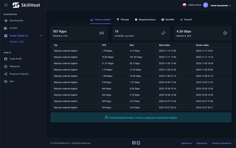 SkillHost panel tickets